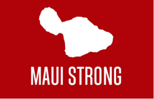 Map of Maui with Maui Strong